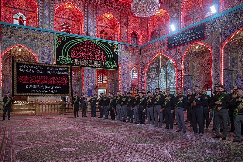 خَدمَة العتبتين المقدستين يُحيون ذكرى شهادة السيدة الزهراء (عليها السلام) عَبرَ موكب عزاء موحّد
