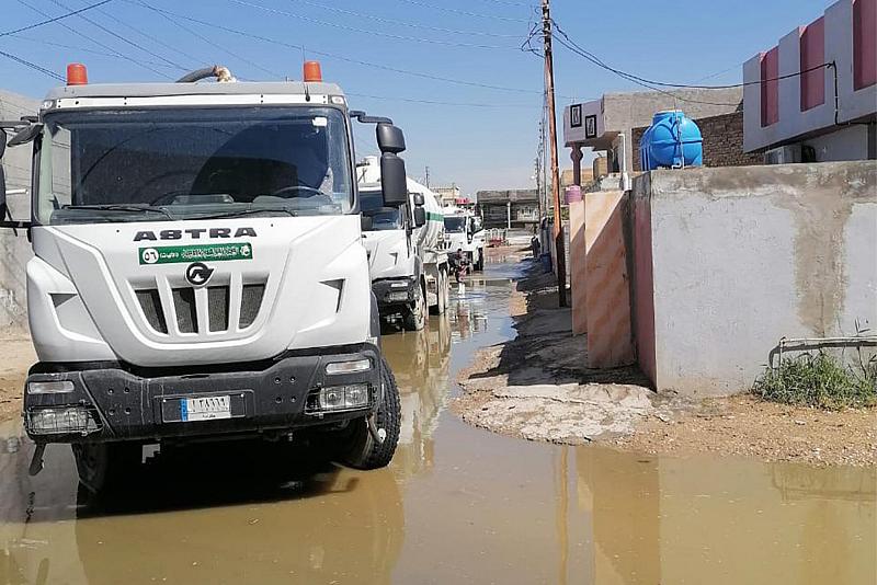 لليوم الثاني على التوالي.. آليات العتبة العباسية تساند الجهد الخدمي لسحب مياه الأمطار في بابل