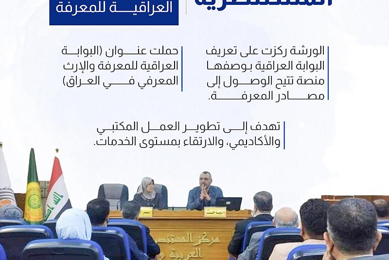 قسم الشؤون الفكرية يقدم ورشة علمية عن البوابة العراقية للمعرفة 