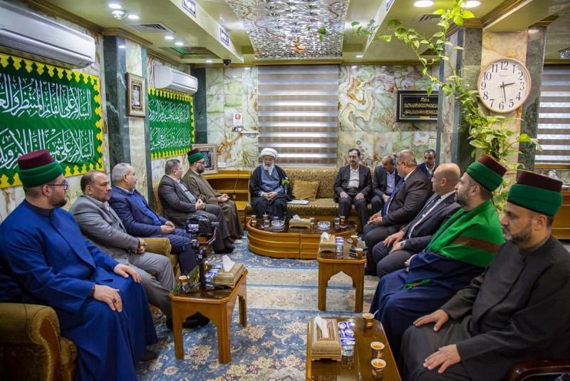 المتولّي الشرعيّ للعتبة الحسينيّة يلتقي أمين عام العتبة العبّاسية المقدّسة ويبارك له الإدارة الجديدة
