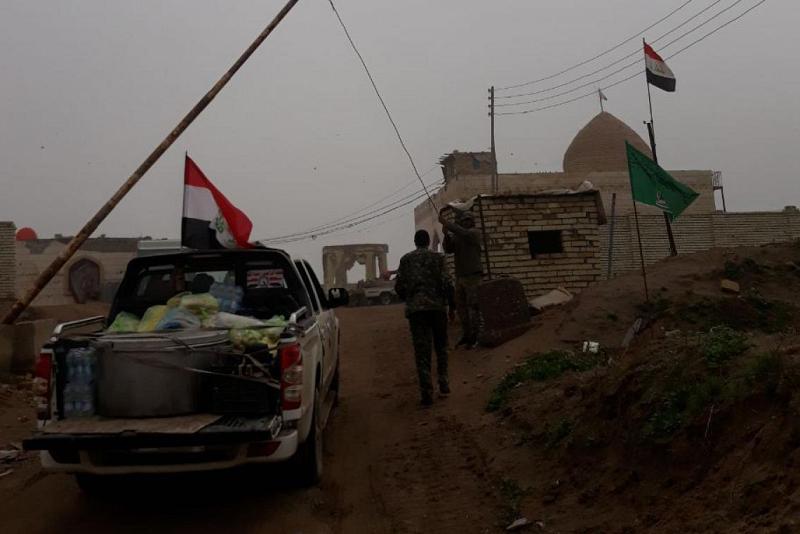 حملةُ (الراجين رحمة الله) لدعم الحشد الشعبيّ تصل الى مطيبيجة