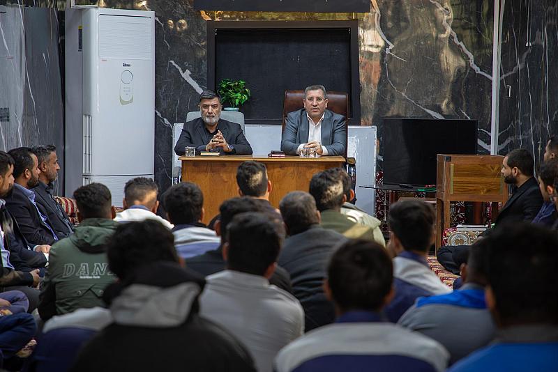 نائب الأمين العام للعتبة العباسية المقدسة يطلع على سير الأعمال في قسمي الحزام الأخضر الجنوبي الأول والثاني
