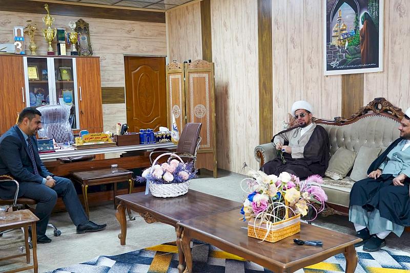 قسم شؤون المعارف يبحث سبل التعاون مع كلية الإمام الكاظم (عليه السلام)