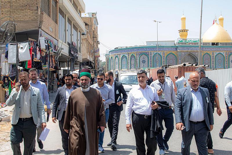 الأمين العام يجري جولة تفقدية في منشآت العتبة العباسية الخدمية