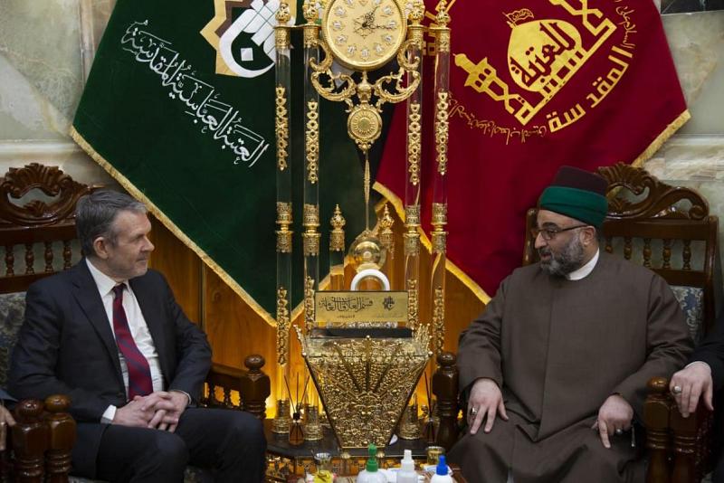 سفير السويد في العراق : مشاريع العتبة العباسية المقدسة ذات طراز مهني حديث