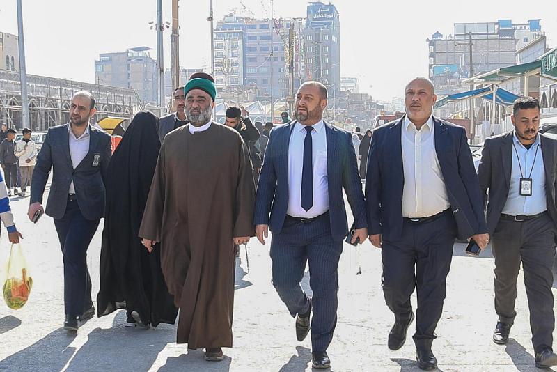 الأمين العام للعتبة العباسية يطّلع على استعدادات المواكب الحسينية لإحياء ذكرى وفاة السيدة زينب (عليها السلام)