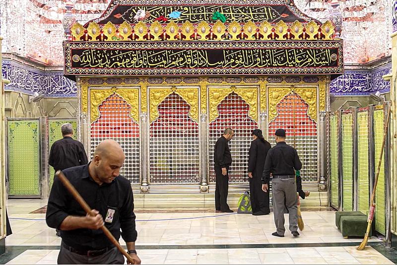 شعبة الحرم تجري حملة تنظيف موسعة بعد الانتهاء من عزاء ركضة طويريج