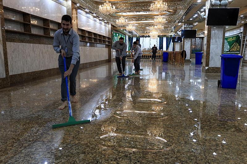 قسم الشؤون الخدمية يهيّئ سراديب العتبة العباسية المقدسة لزيارة النصف من شعبان