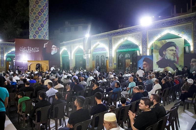 وفد العتبة العباسية إلى سوريا يقيم مجلسًا تأبينيًّا على روح السيد الشهيد حسن نصر الله