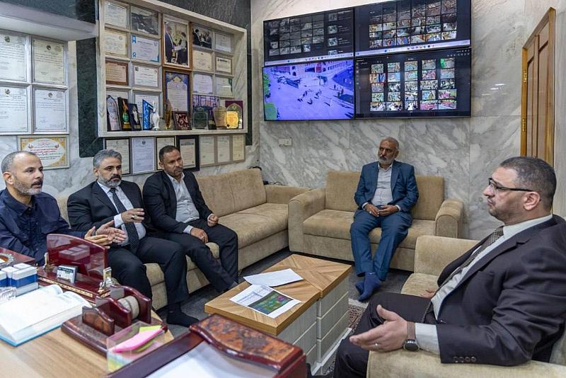 مسؤولو العتبة العباسية المقدسة يطّلعون على أماكن مسير المشاركات في حفل تخرج بنات الكفيل 