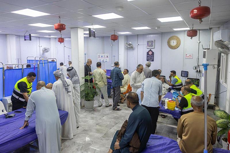 قسم الشؤون الطبية يكثف جهوده في مركز أم البنين (عليها السلام) لرعاية الزائرين بليالي الجمع