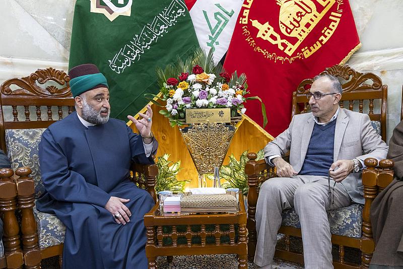 الأمين العام للعتبة العسكرية يهنّئ الأمين العام للعتبة العبّاسية بمناسبة إعادة تعيينه