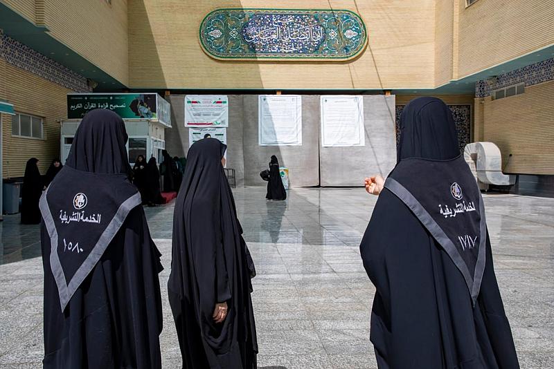 رابطة بنات الكفيل تشارك في تقديم الخدمات لزائرات الأربعين في مجمّع أبي الفضل العباس (عليه السلام)