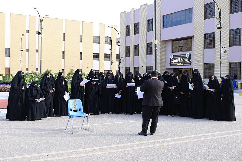 مدارس الكفيل الدينية النسوية تختتم التدريبات الخاصة بمسير المشاركات في حفل تخرج بنات الكفيل السابع