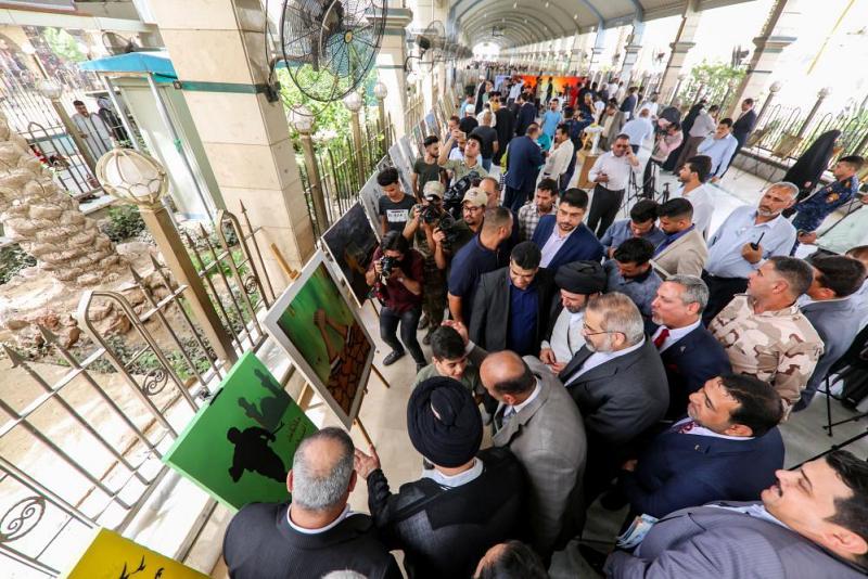 بمشاركة أكثر من (100) عملٍ فنّي: منطقةُ ما بين الحرمين الشريفين تحتضن معرضاً للفنون التشكيليّة يخلّد بطولات الحشد الشعبيّ...