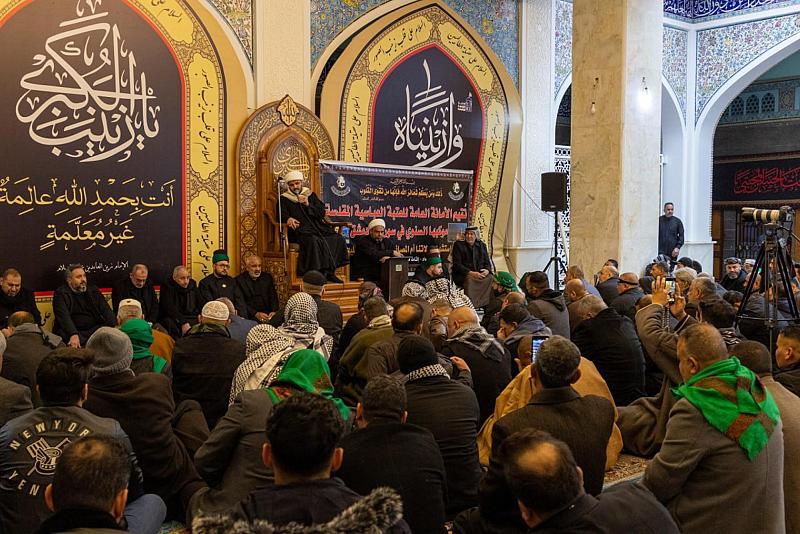 وفد العتبة العباسية إلى سوريا يقيم مجلس عزاءٍ بذكرى وفاة السيدة زينب (عليها السلام)