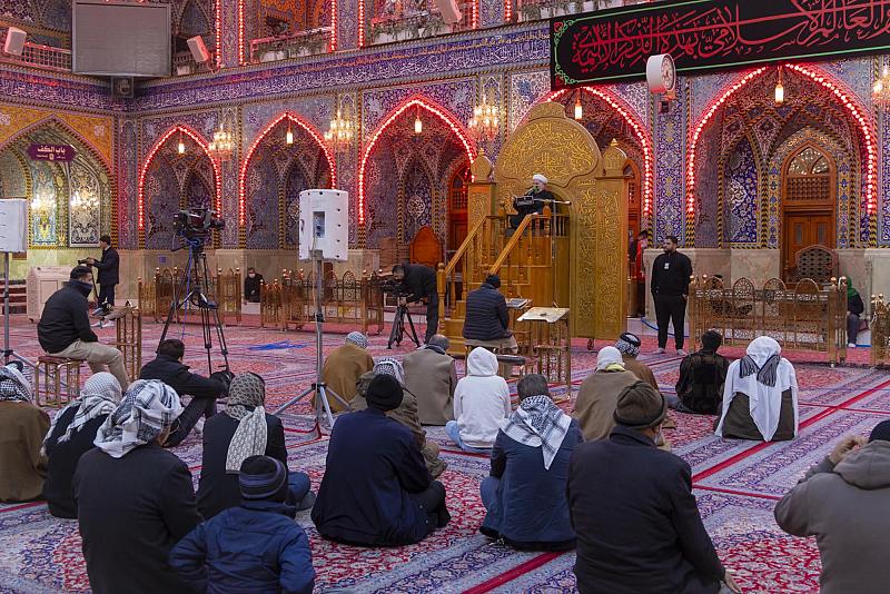 العتبة العباسية تواصل إقامة مجلسها العزائي بذكرى شهادة الإمام الهادي (عليه السلام)