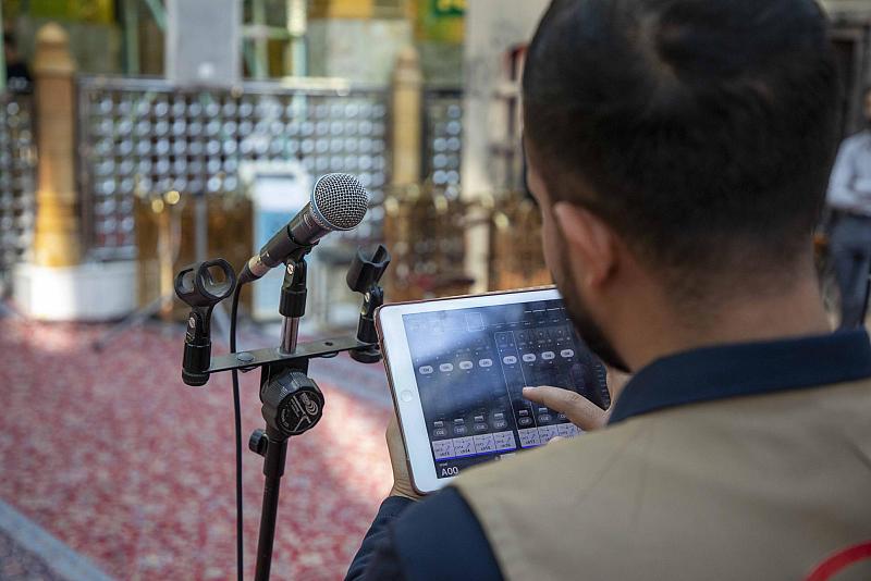 قسم المشاريع: استخدام تقنيات متطورة في منظومة صوتيات العتبة العباسية لتوزيع الصوت بجودة عالية