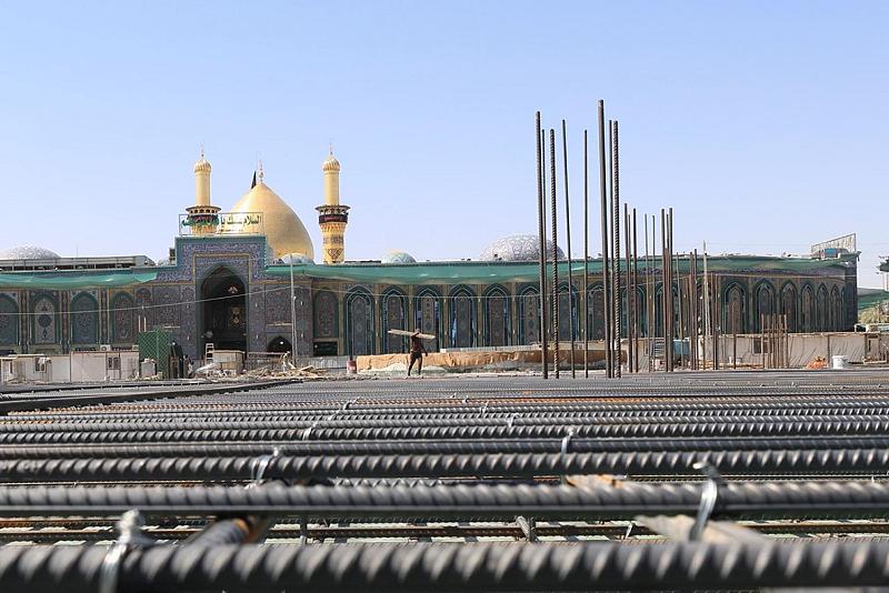 العتبة العباسية تستأنف العمل في مشروع صحن أم البنين (عليها السلام)