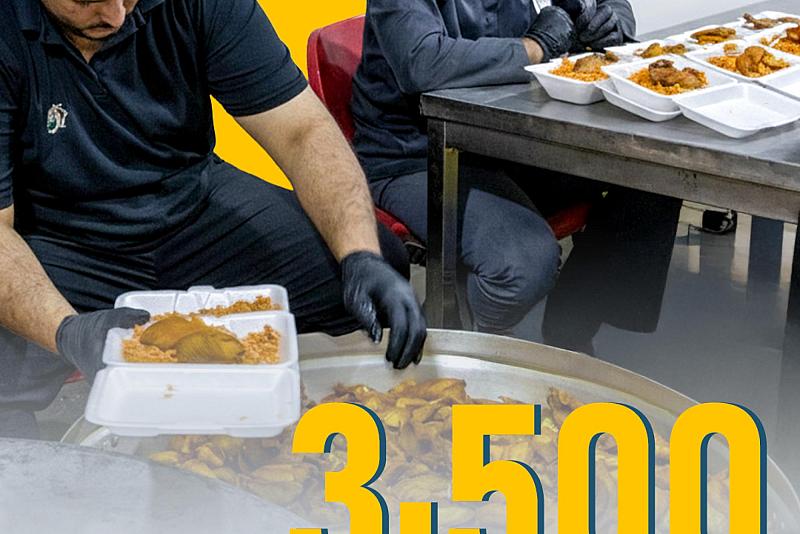 3500 وجبة إفطار يقدمها قسم المضيف في العتبة العباسية المقدسة للزائرين يوميا في شهر رمضان المبارك.