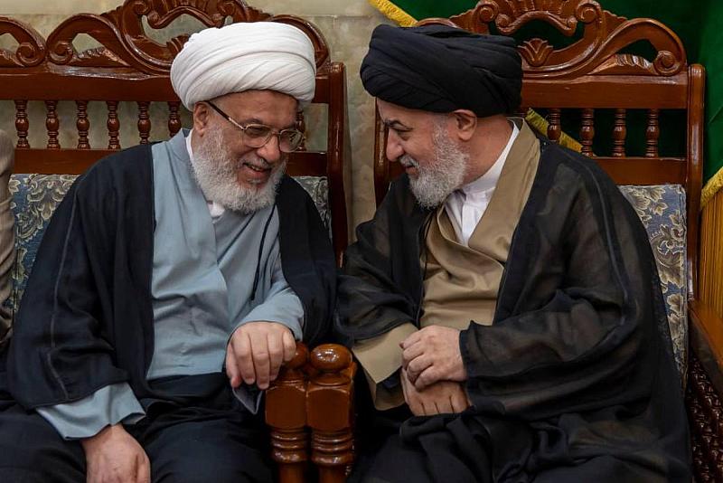 السيد الصافي والشيخ الكربلائي يتبادلان التهاني بمناسبة عيد الأضحى المبارك
