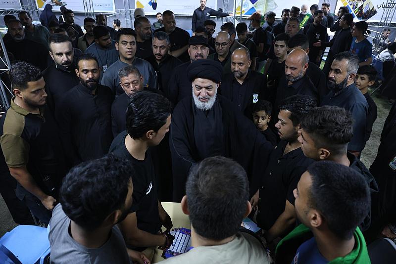 السيد الصافي يطلع على الخدمات المقدمة للزائرين في مجمع الشيخ الكليني على محور بغداد