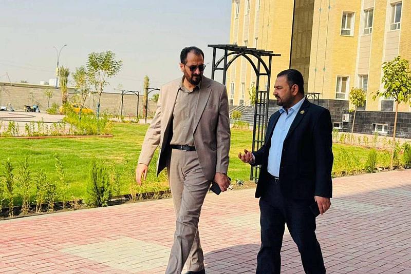 رئيس جامعة العميد يتفقد سير الأعمال في المبنى الجديد للجامعة