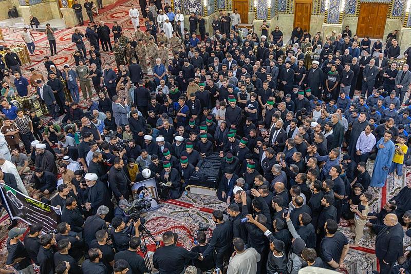العتبتان المقدستان تشهدان تشييع جثمان سماحة السيد محمد علي بحر العلوم (قدِّس سرّه)