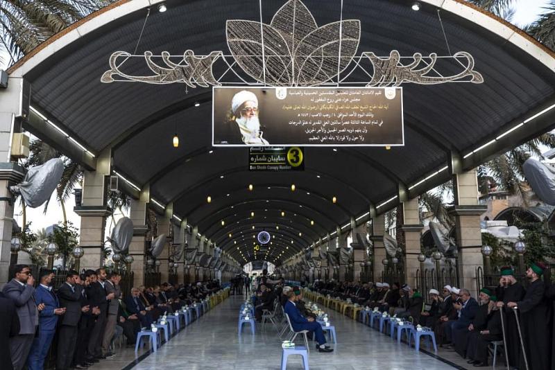 العتبتان المقدّستان تُقيمان مجلس عزاءٍ على روح المرجِعِ الدينيِّ الشيخِ الصافي الكَلبايكَانِي (قُدّس سِرُّه)