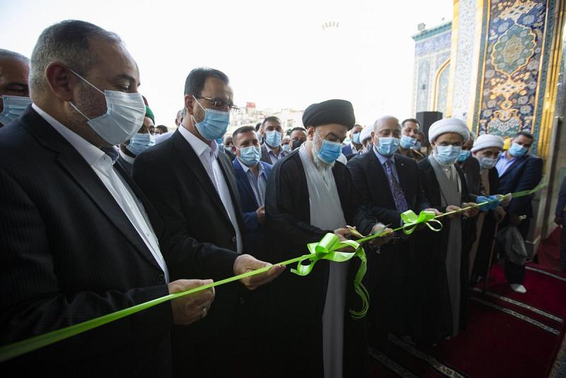 إزاحةُ الستار عن مشروعَيْ بوّابة القبلة من الداخل وتقوية وتذهيب طارمة مرقد أبي الفضل العبّاس (عليه السلام)