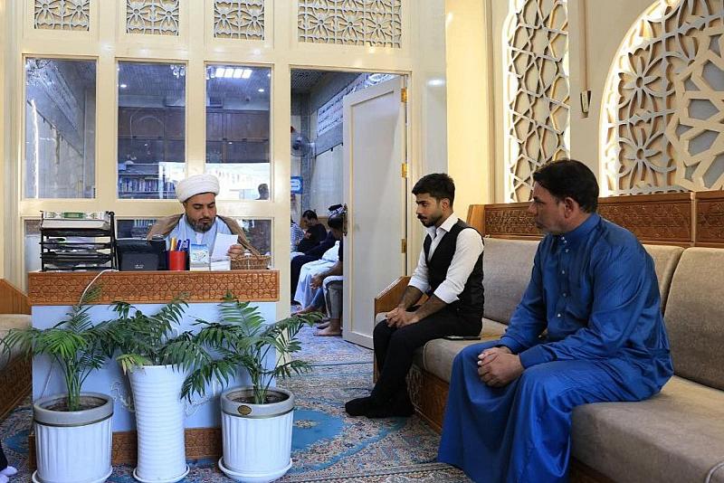 تزامنًا مع ذكرى المولد النبوي.. العتبة العباسية المقدسة تشهد إقبالًا واسعًا لتنظيم عقود الزواج