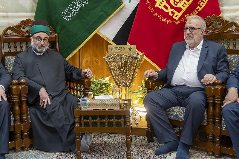 الأمين العام للعتبة العباسية يستقبل الأمين العام للعتبة الحسينية بمناسبة عيد الأضحى