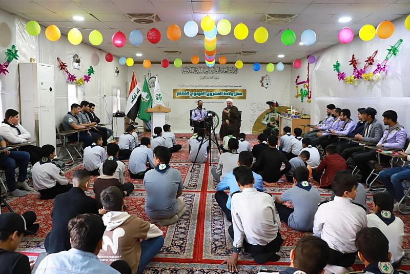 جمعية كشافة الكفيل تحيي ذكرى ولادة الإمام المهدي (عجل الله فرجه)