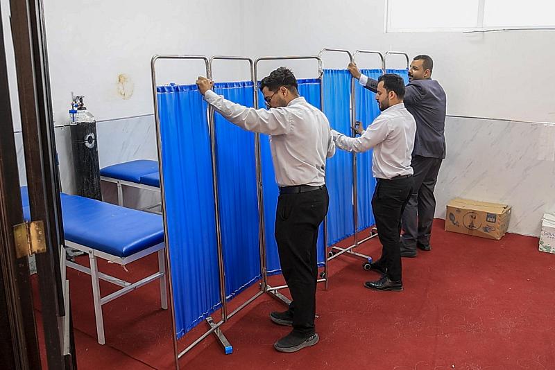 تجهيز مفرزة طبية في مجمع أبي الفضل العباس (عليه السلام) استعدادًا لحفل تخرج طالبات الجامعات العراقية العاشر