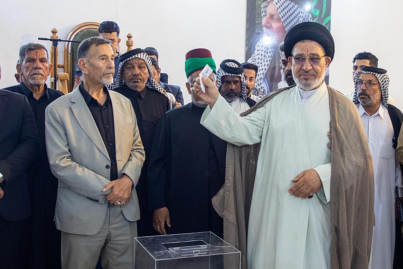 قسم الشعائر يختتم انتخابات مسؤولي الوحدات الإدارية للمواكب الحسينية في الديوانية