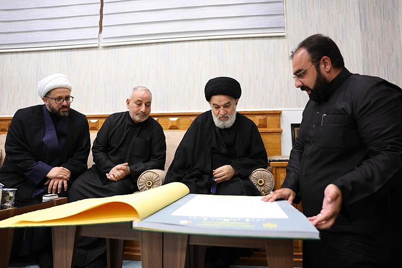 المتولي الشرعي للعتبة العباسية المقدسة يطلع على أعمال مؤسسة الوافي وخدماتها لزائري الأربعين