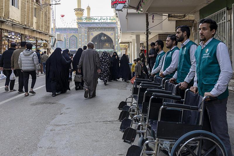 قسم حفظ النظام يوفر خدماتٍ لذوي الاحتياجات الخاصة خلال أداء مراسم الزيارة الشعبانية