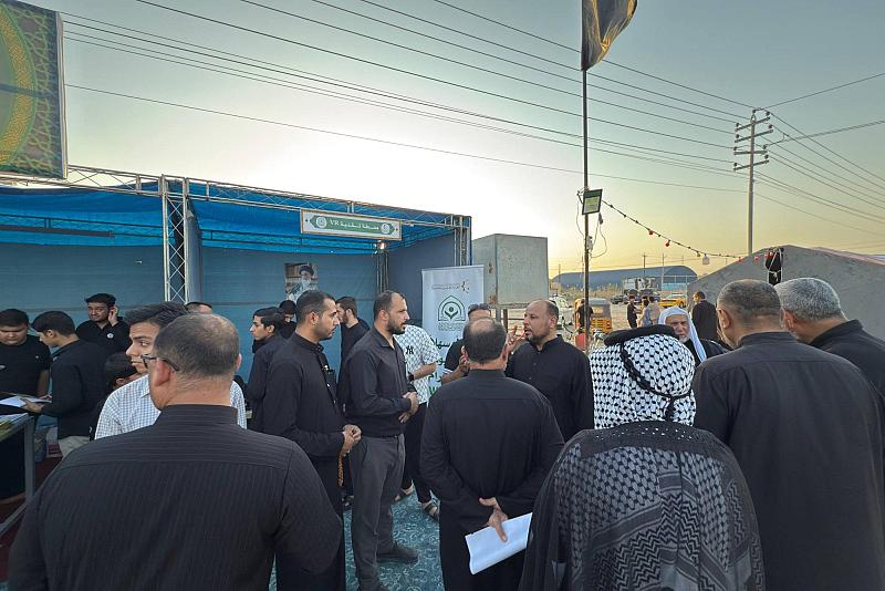 قسم الشؤون الفكرية يفتتح محطتين ثقافيتين في ذي قار لخدمة زائري الأربعين