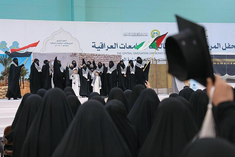 عرض مسرحي حول الإمام المهدي (عجل الله فرجه) تشهده فعاليات حفل تخرج بنات الكفيل
