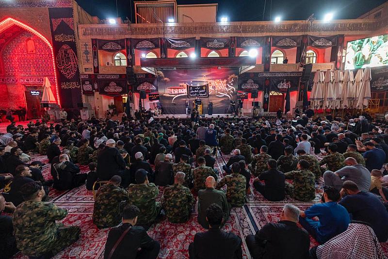 موكب العتبتين المقدستين يحيي ذكرى شهادة الإمام الحسن العسكري (عليه السلام) في سامراء