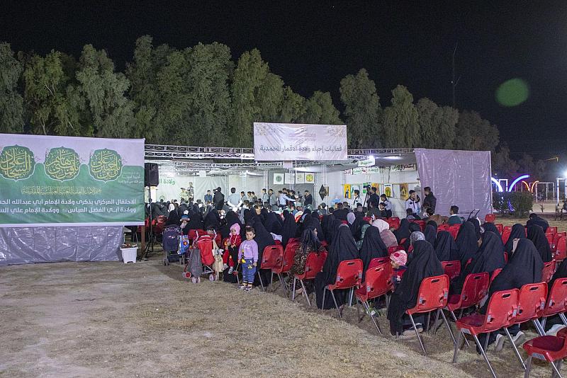 العتبة العباسية المقدسة تحيي ذكرى ولادة الأقمار المحمدية في الحزام الأخضر