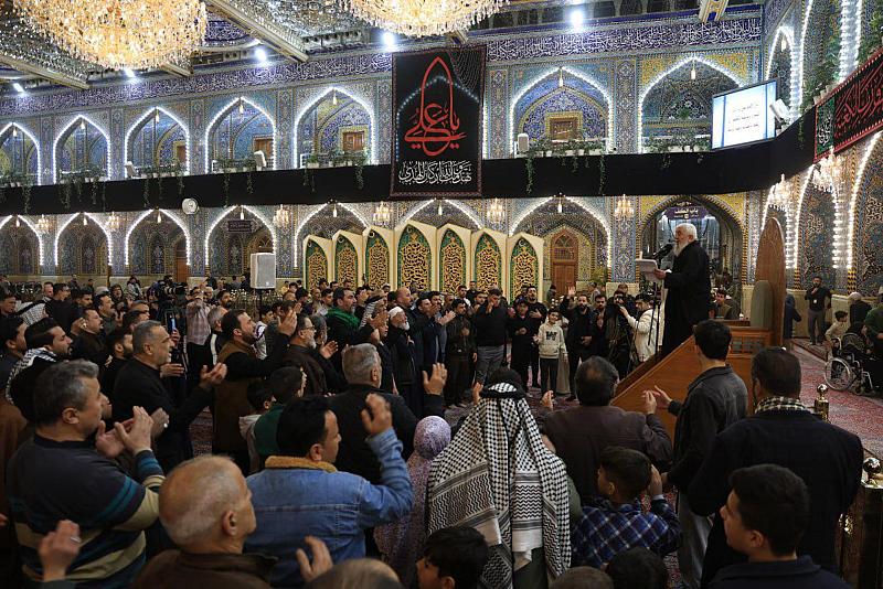 العتبة العباسية المقدسة تقيم مجلس عزاء لإحياء ذكرى شهادة أمير المؤمنين (عليه السلام)