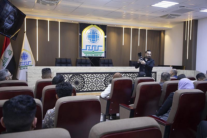 قسم الإعلام ينظم دورة تدريبية في التصوير الفوتوغرافي بجامعة كربلاء