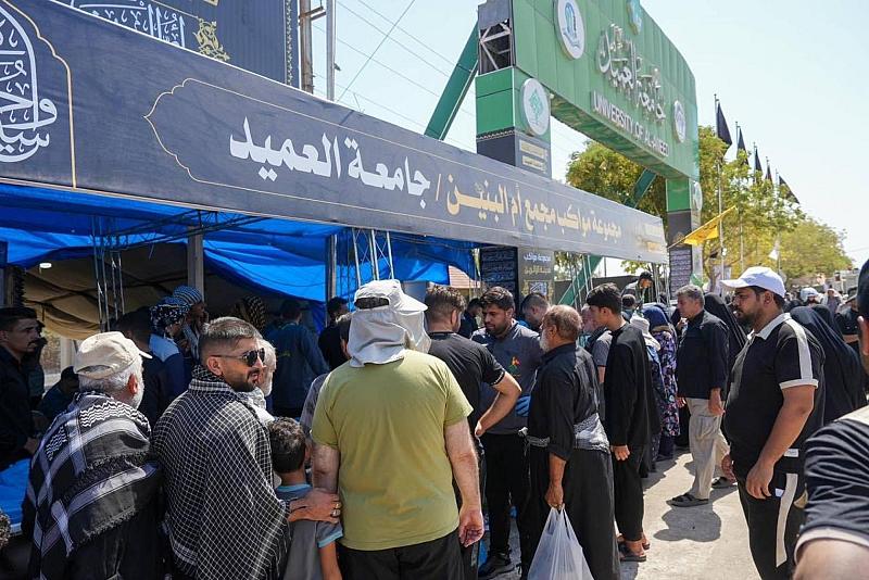 مواكب أم البنين (عليها السلام) تقدم أكثر من 100 ألف وجبة طعام خلال 9 أيام لزيارة الأربعين