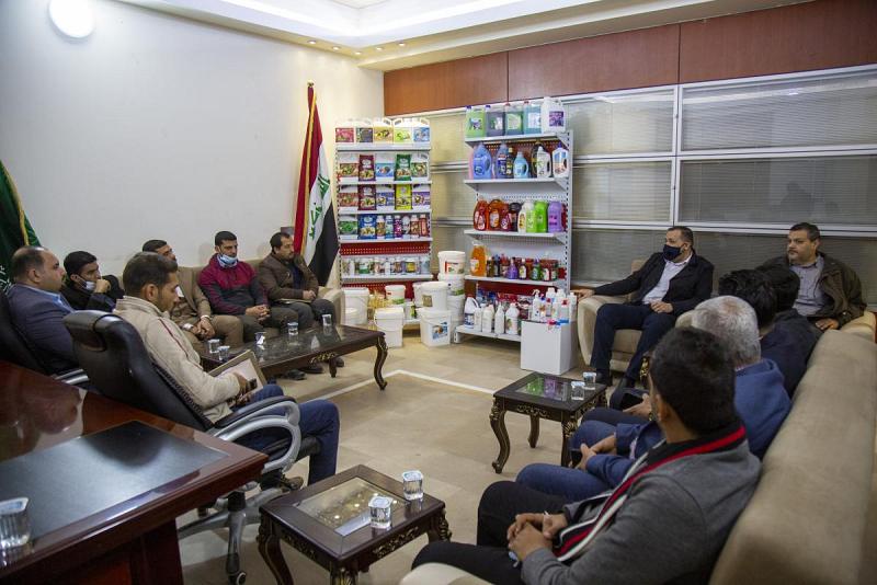 بهدف التبادل المعلوماتيّ والفنّي: وفدٌ من العتبة العلويّة المطهّرة يزورُ عدداً من مشاريع العتبة العبّاسية المقدّسة