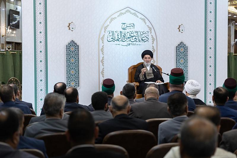 السيد الصافي يقدم المحاضرة الرمضانية الحادية عشرة في شرح دعاء أبي حمزة الثمالي