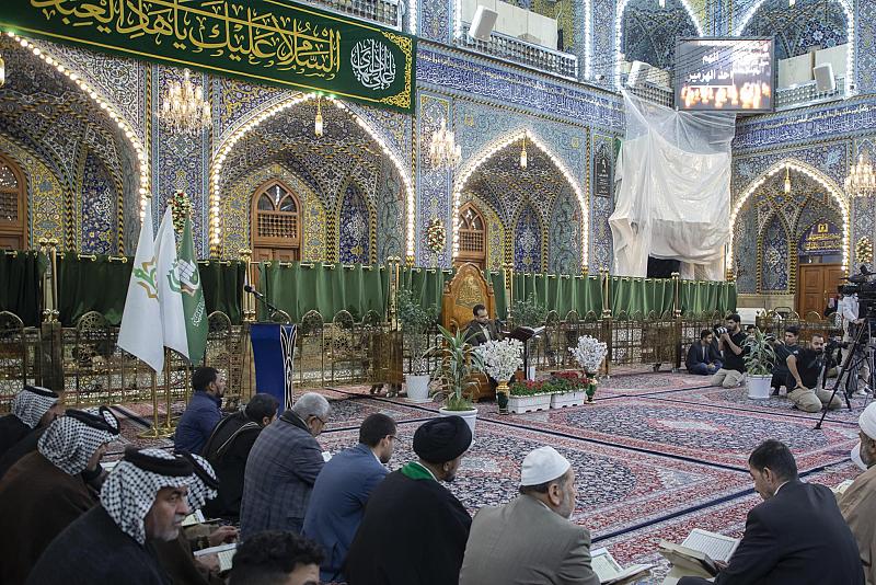 المجمع العلمي يقيم محفلاً لوفد اتحاد القرآنيين في النجف الأشرف
