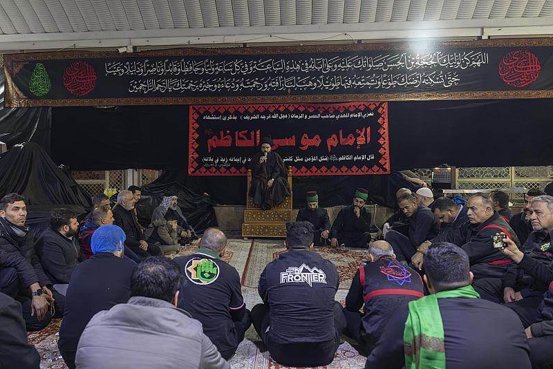 العتبة العباسية المقدسة تقيم مجلس عزاء بذكرى شهادة الإمام الكاظم (عليه السلام) قرب مرقده الطاهر