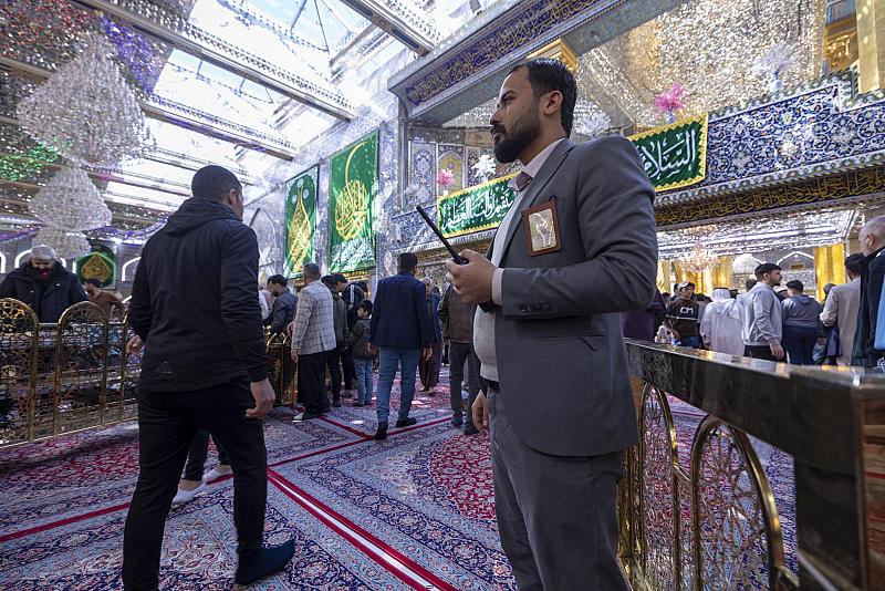 قسم رعاية الصحن يستنفر جهود ملاكاته لخدمة زائري مرقد أبي الفضل العباس (عليه السلام)