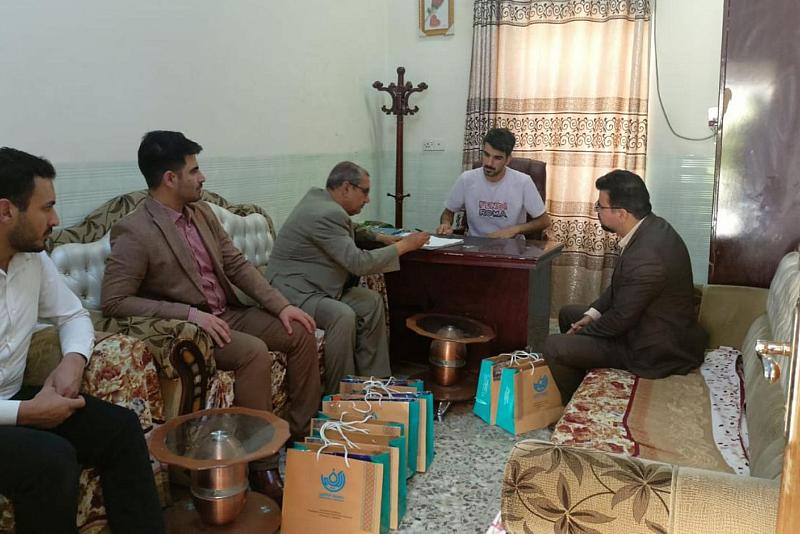 وفد جامعة الكفيل يزور دار المسنين في النجف الأشرف